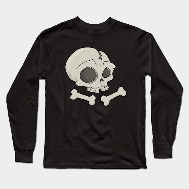 Cute Halloween skull Long Sleeve T-Shirt by valentinahramov